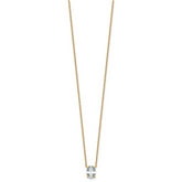 14k 1 carat Lab Grown Diamond VS+ F+ Oval Complete Four Prong 18 inch Pendant Necklace